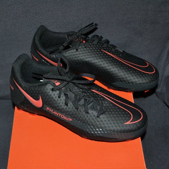 Nike Jr Phantom Gt Academy Chili Red Smokey Grey Cleats Shoes Size 5Y - Picture 8 of 8